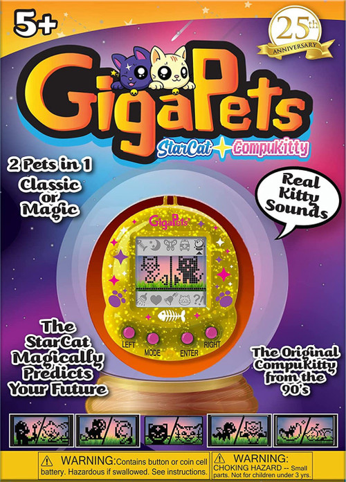 Giga Pets 25th Anniversary StarCat CompuKitty Virtual Pet Toy Top