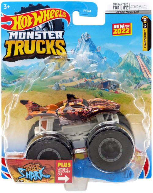  Hot Wheels Monster Trucks Mega Wrex - Plus Connect and Crash  Car 50/75 - Crash Squad 3/4 : Toys & Games