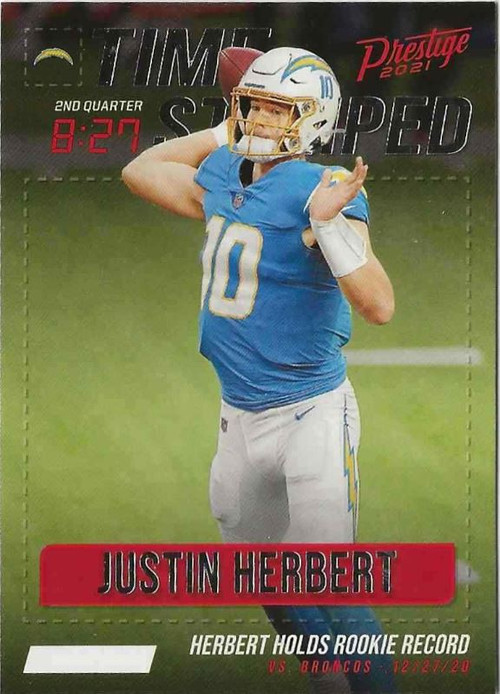 Justin Herbert (Los Angeles Chargers) Funko Pop! NFL Panini Trading Cards