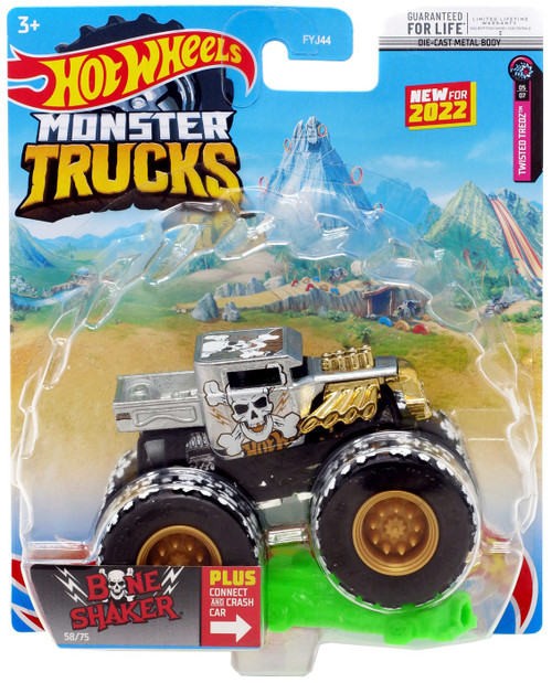 Hot Wheels Monster Trucks Bone Shaker, Giant wheels, including crushab