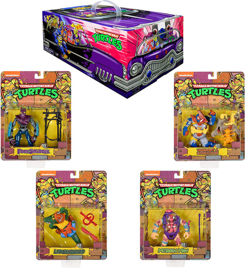 PlayMates Teenage Mutant Ninja Turtles: Retro Villains Mutant Module  6-Piece Action Figure Set, Multicolor