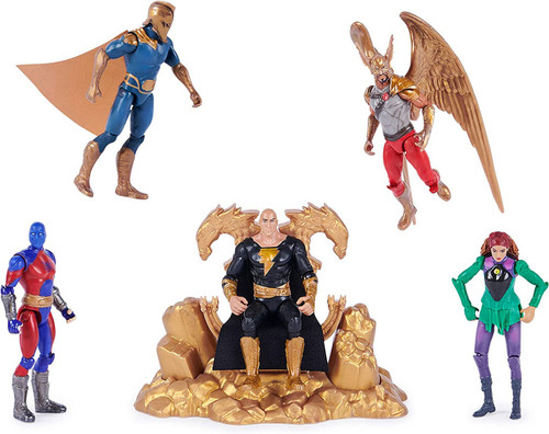 DC Black Adam Justice Society Adam Smasher, Hawkman, Black Adam On