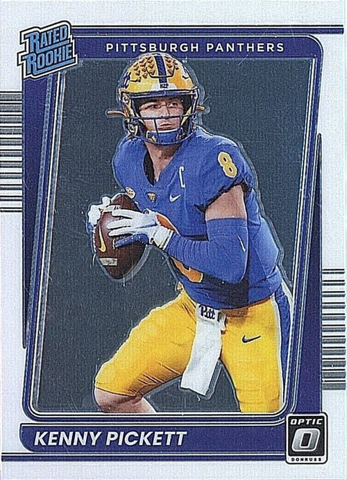 Kenny Pickett 2022 Donruss Optic First Year Fresh Jerseys Blue Hyper #1 RC