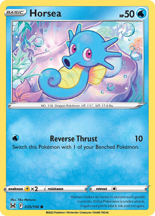 Pokemon Trading Card Game Lost Origin Single Card Common Horsea 35 - ToyWiz