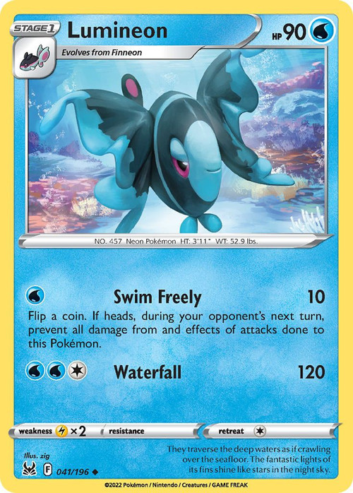lumineon pokemon card Pokémon TCG: SWSH250 V shuffle your deck Lumineon - D634