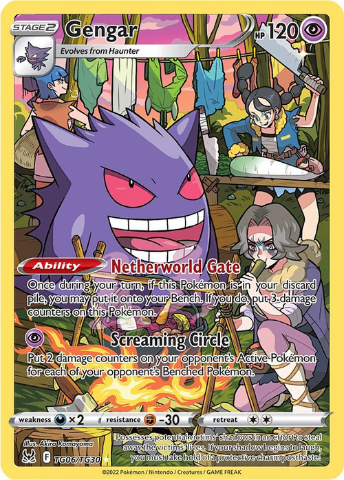 Shiny Gengar Pokemon Card, 2022 Pokemon Cards Iron