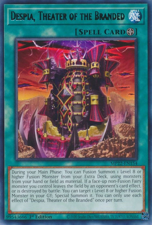 YuGiOh 2022 Tin of the Pharaohs Gods Single Card Rare Despia, Theater