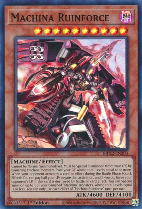 Machina Ruinforce - BODE-EN028 - Carta Yu-Gi-Oh! Ultra Rara 1° Edizione Da Burst Of Destiny