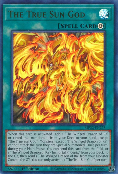 YuGiOh 2022 Tin of the Pharaohs Gods Single Card Ultra Rare The True