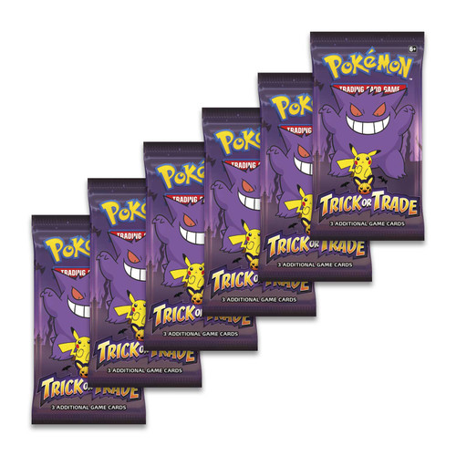 Pokemon 2022 Halloween Trick or Trade LOT of 6 BOOster Packs 3 Cards Per Pack Great for Trick or Treating Hand Outs Pokemon USA - ToyWiz Pokemon 2022 Halloween Trick or Trade LOT of 6 BOOster Packs 3 Cards Per Pack Great for Trick or Treating Hand Outs Pokemon USA - ToyWiz