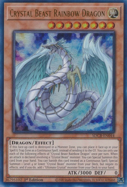 rainbow blessing yugioh card YuGiOh Structure Deck Legend of the Crystal Beasts Single Card Ultra Rare Rainbow Bridge of the Heart SDCB-EN045