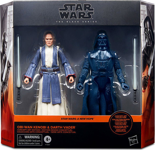 Star Wars A New Hope Black Series Obi-Wan Kenobi Darth Vader Exclusive 6  Action Figure 2-Pack Concept Art Edition Hasbro - ToyWiz