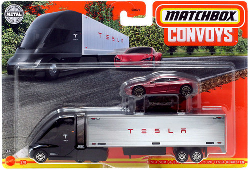 Voiture Miniature Matchbox Tesla Roadster Argentée - Échelle 1:64, édition 2021, En Boîte