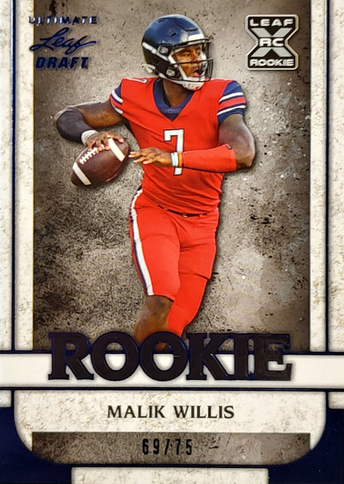 NFL Leaf 2022 Ultimate Draft Football 12/25 Malik Willis #14 [Rookie]