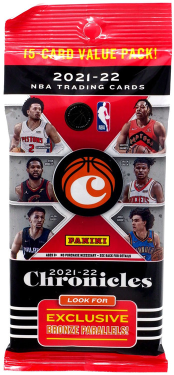 2021-22 Panini Chronicles NBA Trading Card Box (Hanger Pack)