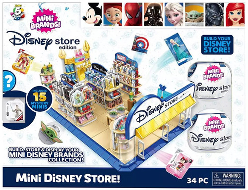 5 Surprise Mini Brands! Disney Store Edition Series 1 Mini Disney Store  Exclusive Playset [34 Pieces, Includes 2 Mystery Packs!]