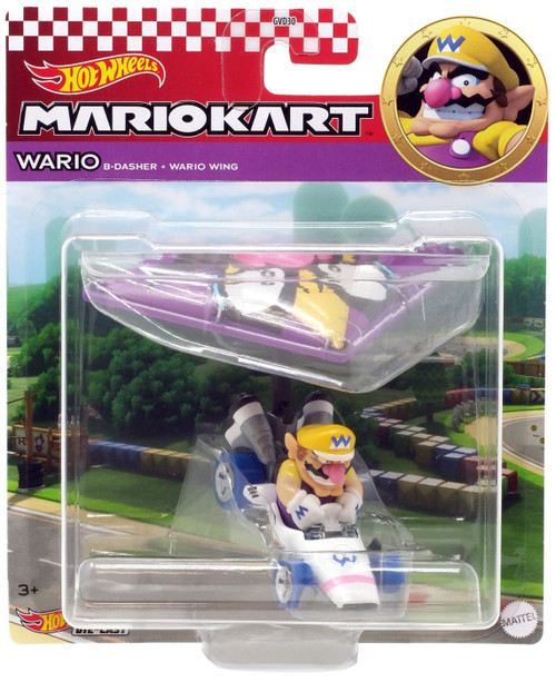 Hot Wheels Mario Kart Glider Wario 164 Diecast Car B Dasher Wario Wing Mattel Toys Toywiz 0686