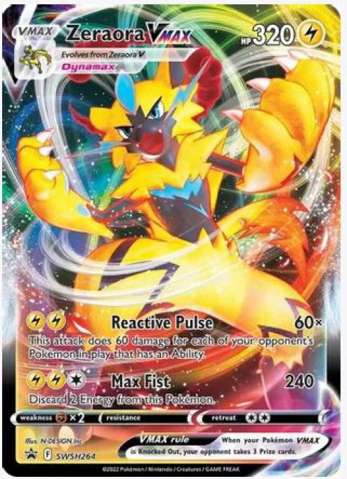 Pokemon Sword & Shield Promo Promo Rare Holo Zeraora VMAX SWSH264