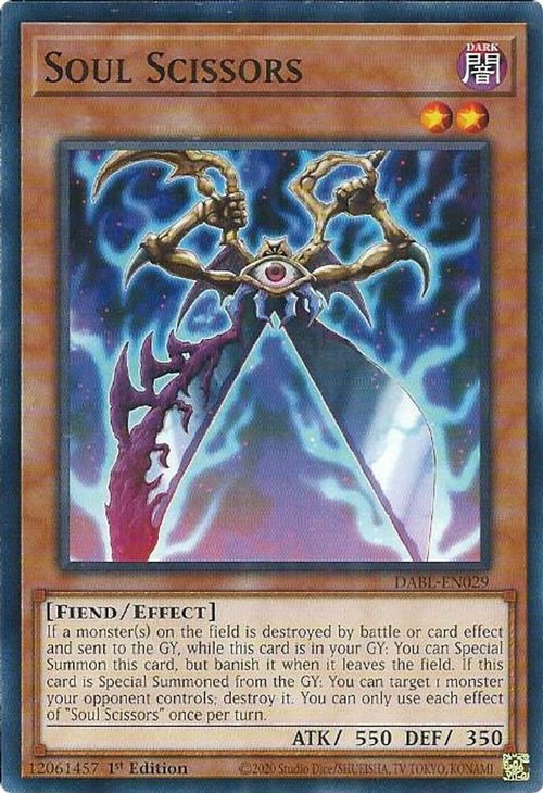 YuGiOh Darkwing Blast Single Card Common Soul Scissors DABL-EN029