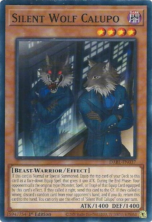 YuGiOh Darkwing Blast Single Card Common Silent Wolf Calupo DABL-EN037 - ToyWiz YuGiOh Darkwing Blast Single Card Common Silent Wolf Calupo DABL-EN037 - ToyWiz