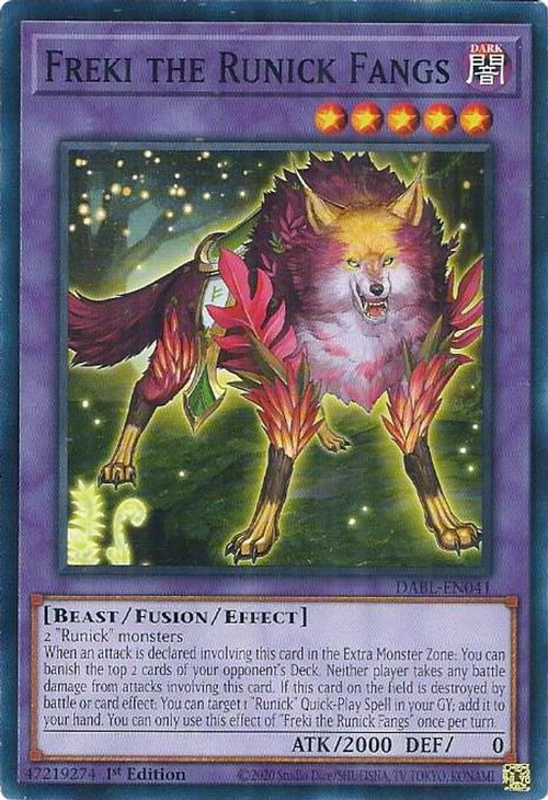 YuGiOh Darkwing Blast Single Card Common Freki the Runick Fangs DABL-EN041  - ToyWiz