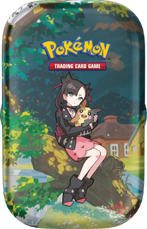 Pokemon Crown Zenith Marnie with Morpeko Mini Tin Set 2 Booster