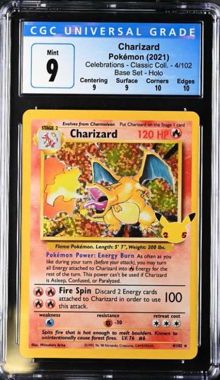 charizard celebrations pokemon card 2021 Classic Collection #4 PSA Authenticated 10 Captured in a crystal Pokemon Trading Card Game Celebrations
