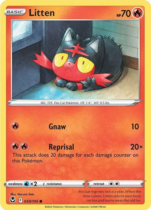 litten holographic card Pokemon Trading Game - 27/214 - (Reverse Holo) Card - SM10 Unbroken Bonds REND SV05 Kartu Pokemon Chinese Litten Masterball