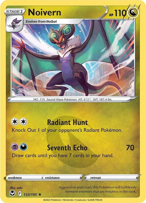 shiny noivern pokemon card Noivern V PSA 9 Pokemon Card main image 1