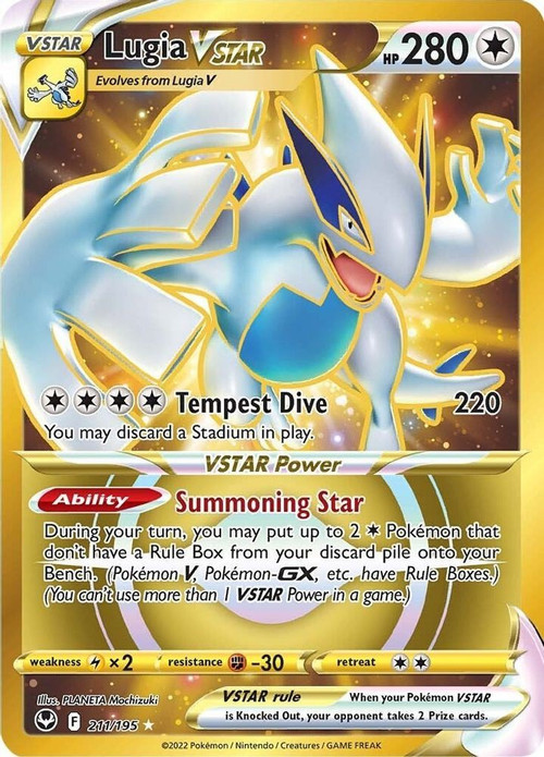 Pokemon Trading Card Game Sword & Shield Silver Tempest Single Card Ultra  Rare Lugia V #138