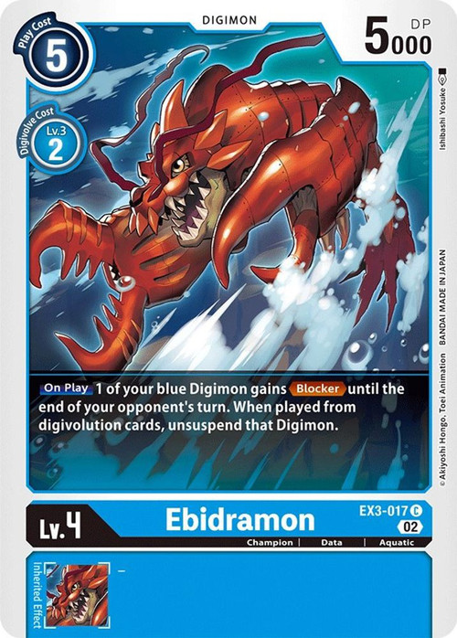 Digimon Trading Card Game Draconic Roar Single Card Common Ebidramon