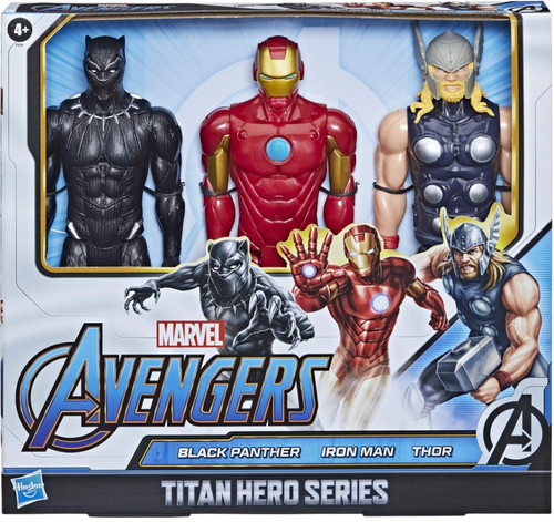 Marvel Avengers Titan Hero Series Black Panther, Iron Man Thor 12