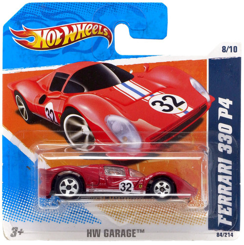 Hot Wheels HW Garage Ferrari 330 P4 Diecast Car 810 Red, Short