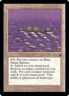 MTG　Blue Mana Battery AP　アーティストプルーフ　アート Magic The Gathering Legends Single Card Uncommon Blue Mana Battery