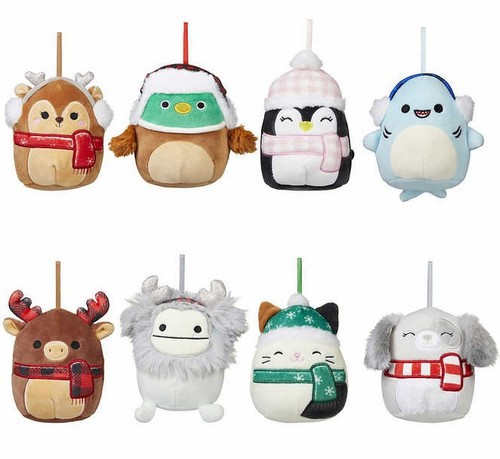 Squishmallows 2022 Christmas Ornaments Set of 6 Plush Ornaments Including  Deer, Gingerbread Man, Nick, Nicolette & Mouse