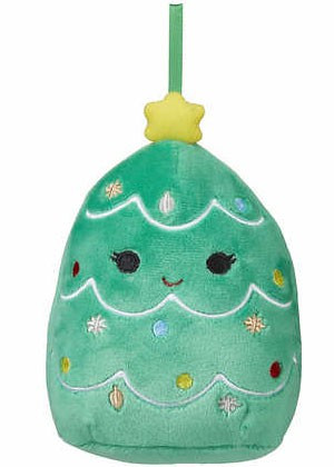 Squishmallow 4 Inch Tom the Tree Christmas Plush Ornament - Owl & Goose  Gifts