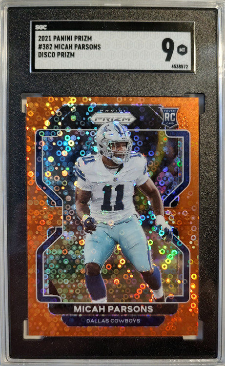 Micah Parsons Dallas Cowboys Autographed 2021 Panini Prizm #382 Beckett  Fanatics Witnessed Authenticated 10 Rookie Card with 2021 12th Pick  Inscription