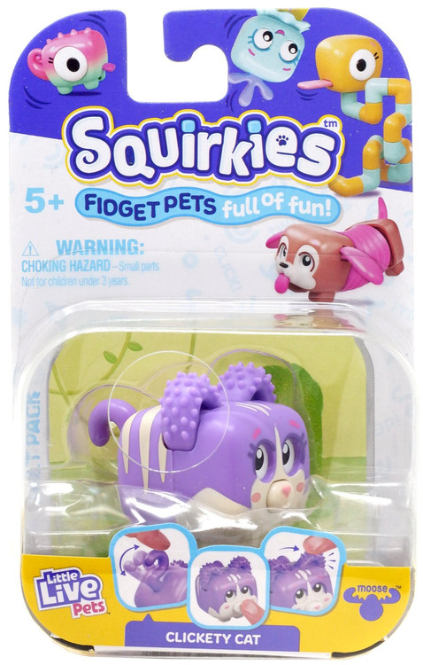 Little Live Pets Squirkies Clickety Cat Figure Purple Moose Toys