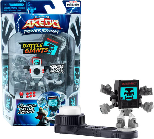 Akedo Powerstorm Coffret Duel Burndown Vs Shred Head – 2 Figurines Miniatures, 2 Manettes De Combat, Techniques élémentaires, Jeu De Combat Stratégique
