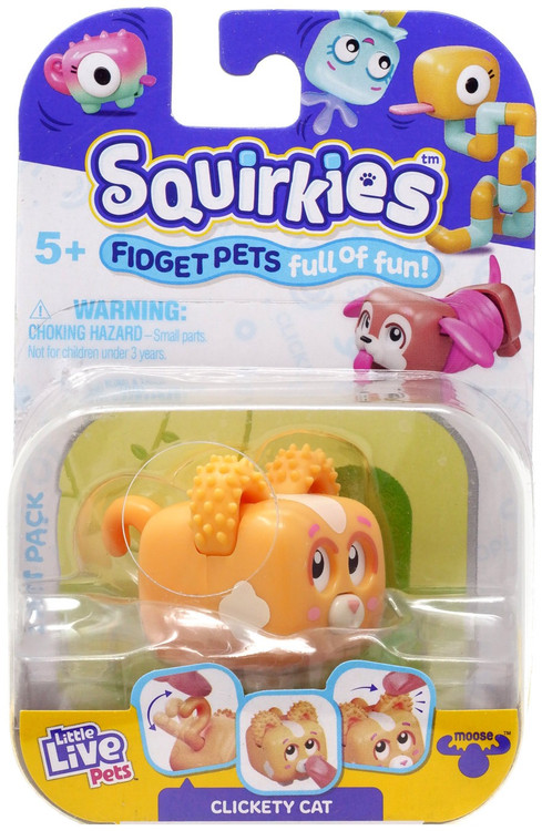 Little Live Pets Squirkies Clickety Cat Figure Orange Moose Toys