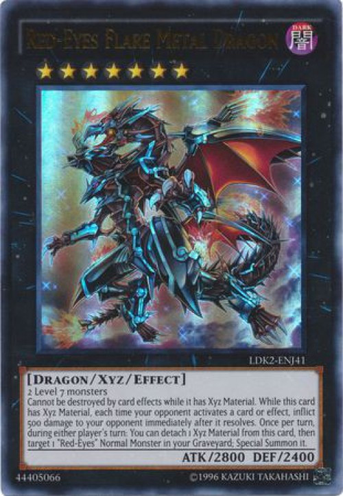 YU-GI-OH! – Red-Eyes Flare Metal Dragon (LDK2-ENJ41) – Ultra Rare, 1st Edition | Sammelkarte Aus Legendary Decks II