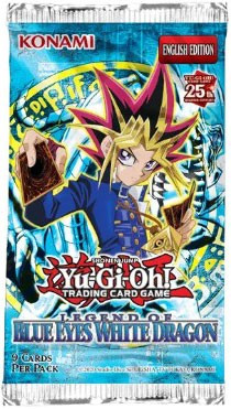 YuGiOh Blue Eyes White Dragon Booster Pack 9 Cards, 25th Anniversary Konami  - ToyWiz