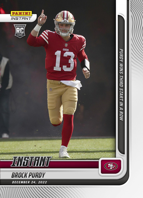 NFL San Francisco 49ers 2022 Instant Donruss Rated Rookies Retro Football  Single Card 1 of 4094 Brock Purdy 44 - ToyWiz