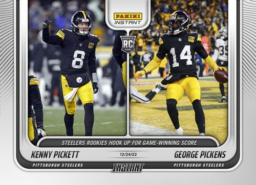 NFL Pittsburgh Steelers 2022 Instant Weekly Football Single Card 1 of 665 Kenny  Pickett George Pickens 164 Rookie Card, Rookies Hook Up For Game Winning  Score - ToyWiz