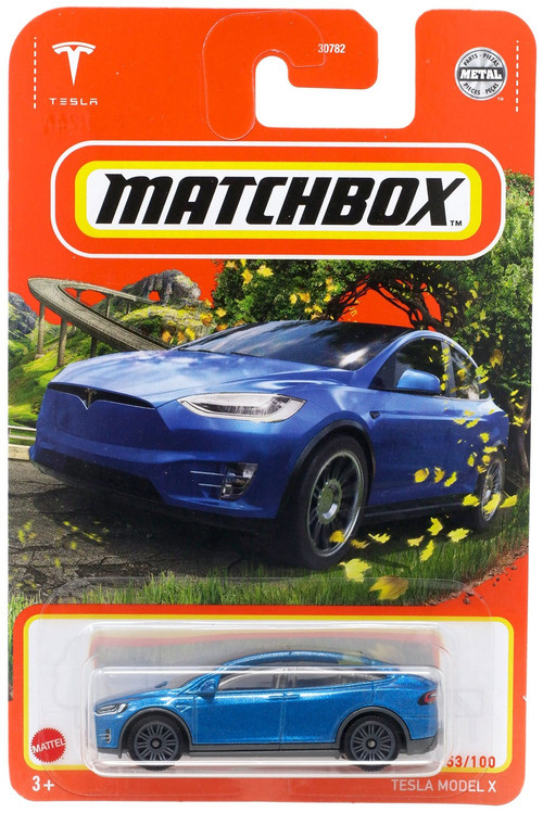 Matchbox Tesla Model X Diecast Car 53100 Blue Mattel - ToyWiz