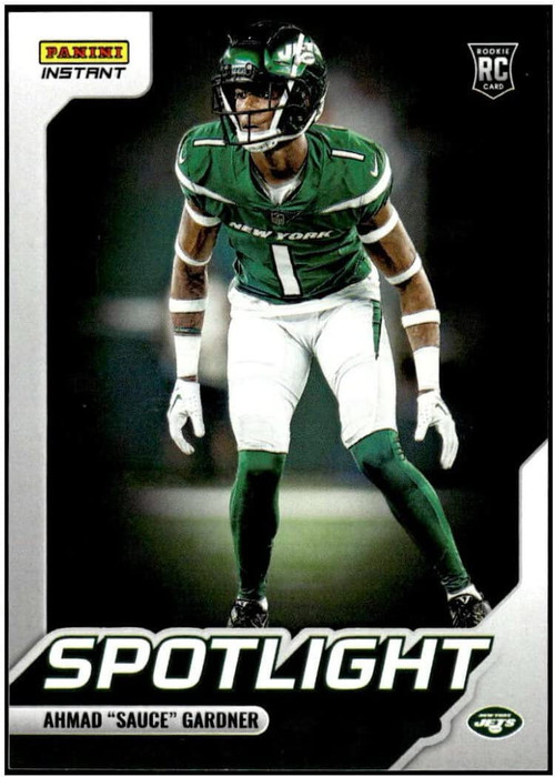 NFL New York Jets 2022 Instant RPS First Look Football 1 of 942 Ahmad  Sauce Gardner FL3 [Rookie Card]