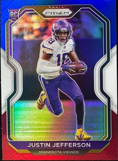 NFL 2020 Panini Prizm Football Single Card Red White Blue Justin Jefferson  398 Rookie - ToyWiz