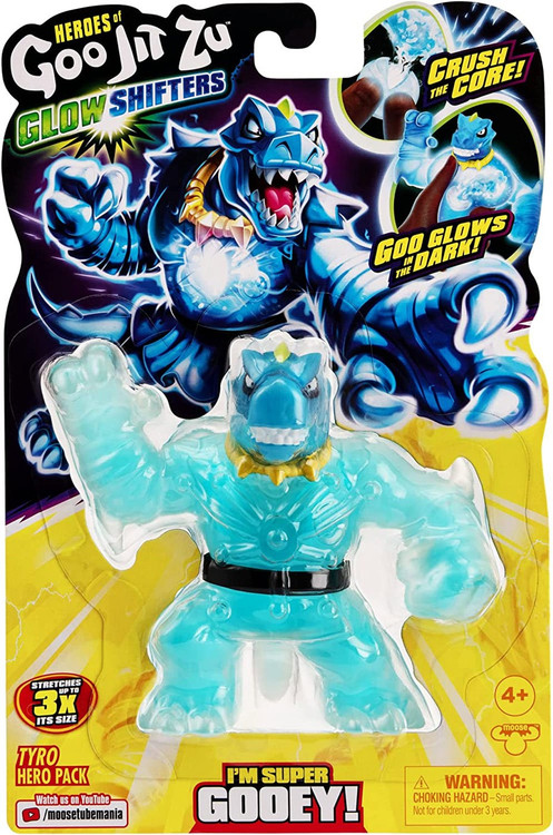 Heroes of Goo Jit Zu Glow Shifters Tyro Action Figure Goo Glows in