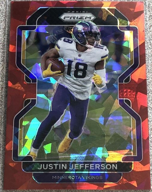 2021 Panini Phoenix FIRE BURST Fanatics Prizm Justin Jefferson Football  Card