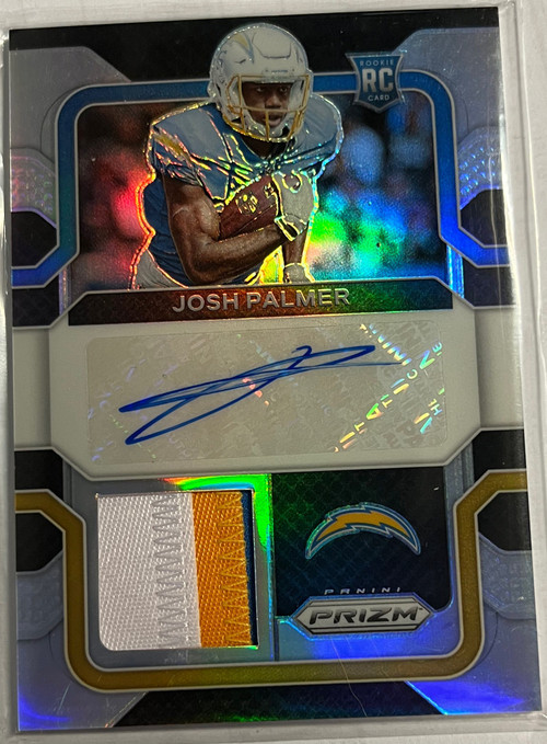 NFL 2021 Prizm Football Josh Palmer 8999 AutographedTrading Card RPA-JP  Silver RPA 3 color patch Panini - ToyWiz